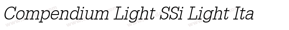Compendium Light SSi Light Italic字体转换